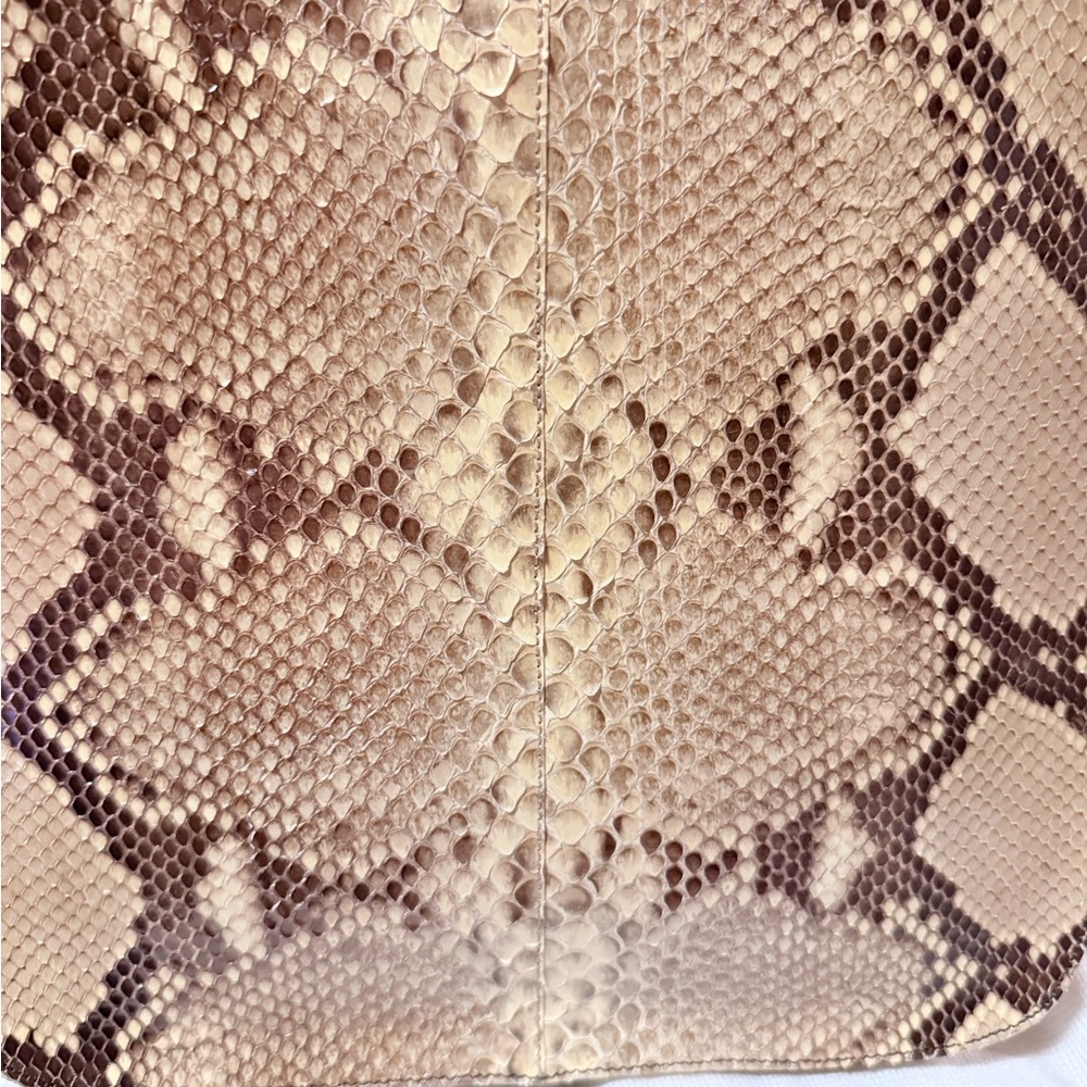 Prada Gold/Brown Python Snake Print Shoulder Bag - image 7